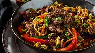 Yaki Soba Noodles with Beef
